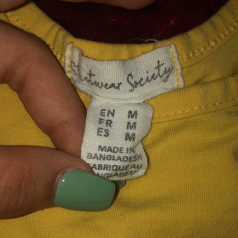 Yellow tank top, street wear society , size m - Picture 3 of 3